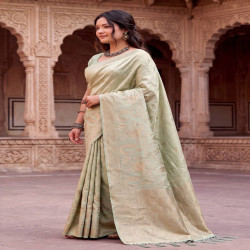 Premium Meenakari Jacquard Woven Saree with Blouse